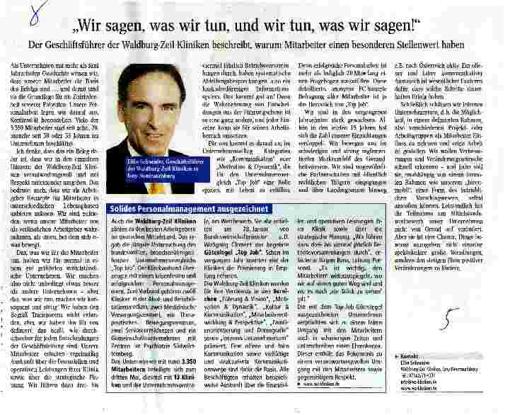 Vorschauseite 1: Wir sagen, was wir tun,und wir tun, was wir sagen