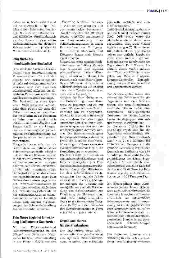 Vorschauseite 2: Pain NurseDie Rolle der Pflege in der Schmerztherapie