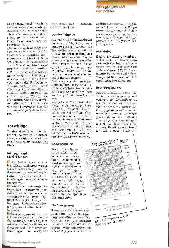 Vorschauseite 3: Transport von Intensivpatienten - ein Problem?