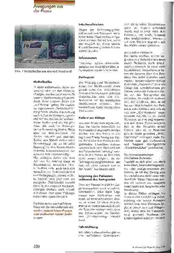 Vorschauseite 4: Transport von Intensivpatienten - ein Problem?