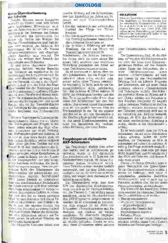 Vorschauseite 3: Mehr Onkologie in der Grundausbildung