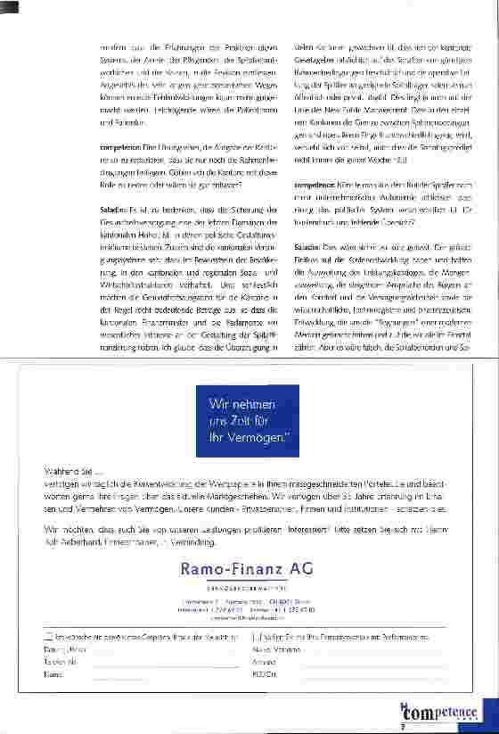 Vorschauseite 3: Spitalfinanzierung muss unternehmerisches Handeln stärken
