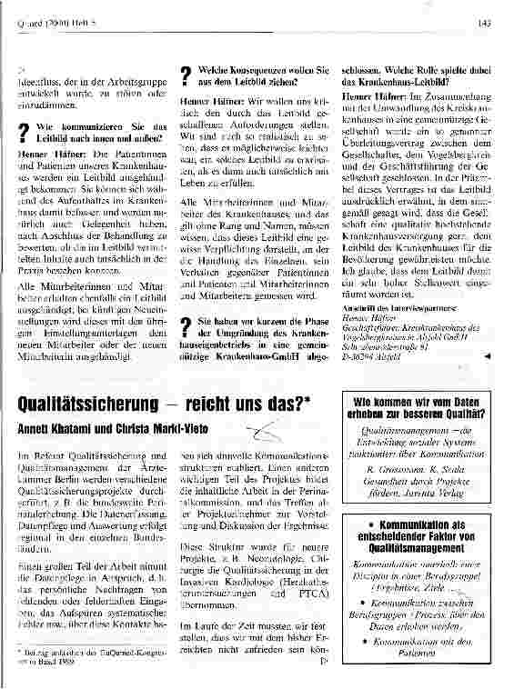 Vorschauseite 3: Das Leitbild in der Darstellung des Kreiskrankenhauses des Volgelsbergkreises