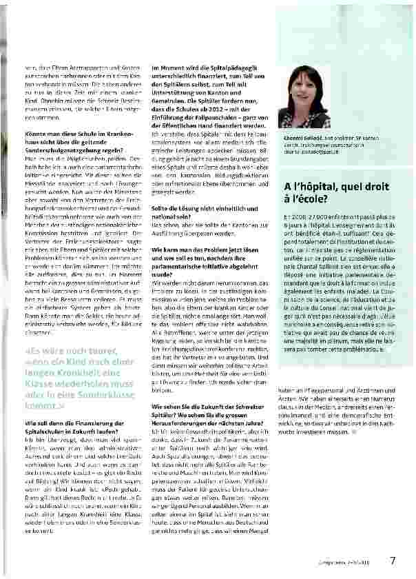 Vorschauseite 2: «Auch kranke Kinder haben ein Recht auf Bildung»