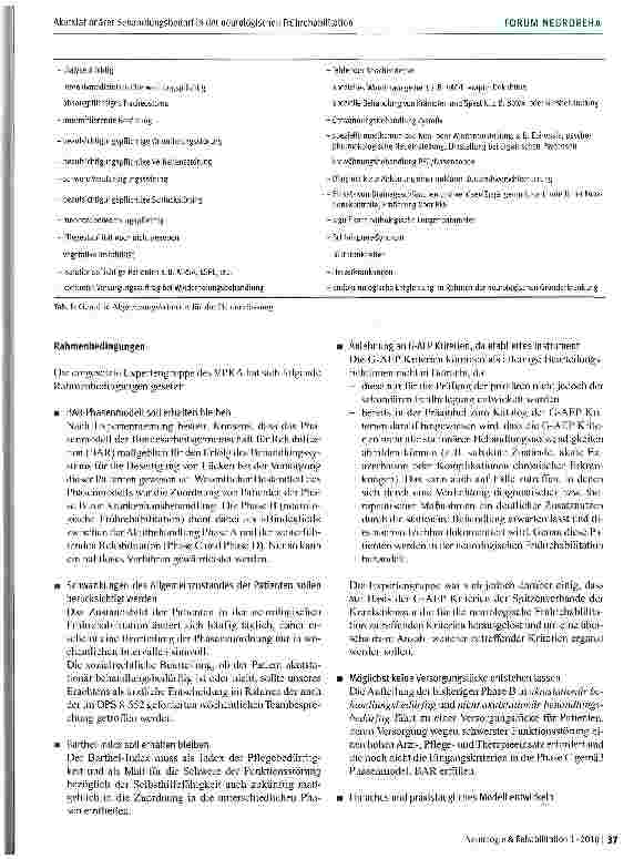 Vorschauseite 2: Definition eines einheitlichen Endpunktes des akutstationären Behandlungsbedarfs in der neurologischen Frührehabilitation