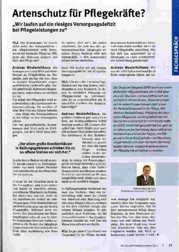 Vorschauseite 1: Altenschutz für Pflegekräfte?