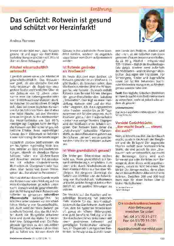 Vorschauseite 1: Das Gerücht: Rotwein ist gesund und schützt vor Herzinfarkt!