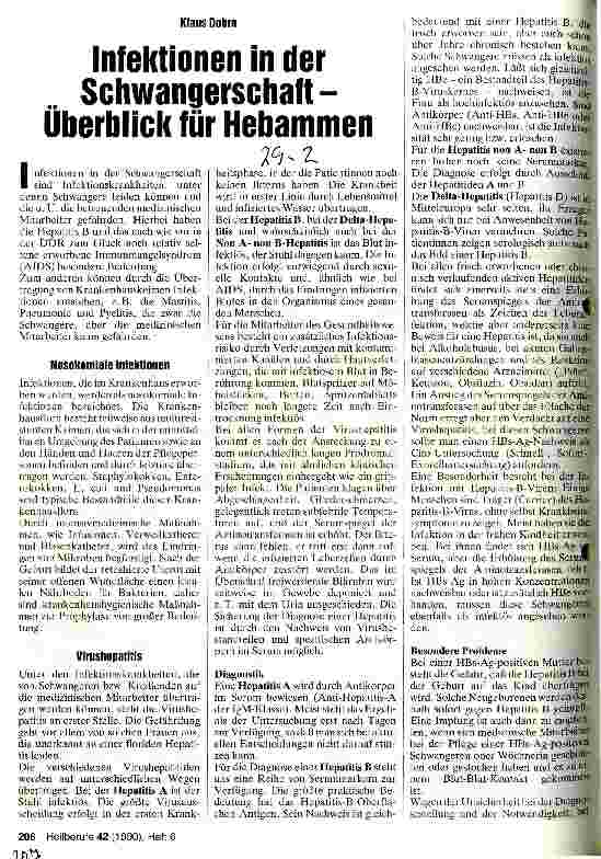 Vorschauseite 1: Infektionen in der Schwangerschaft - Überblick für Hebammen