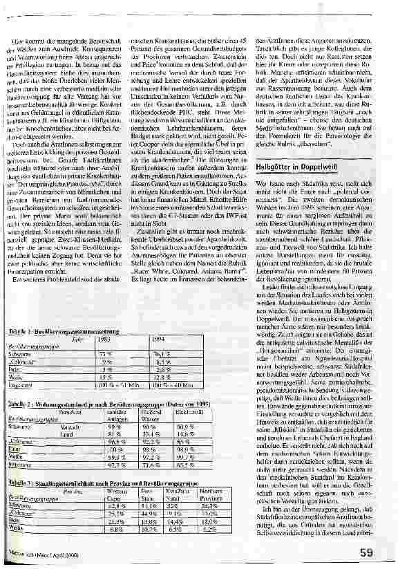 Vorschauseite 4: Reconstruction and Development Gesundheit in Südafrika fünf Jahre nach dem Ende der Apartheid