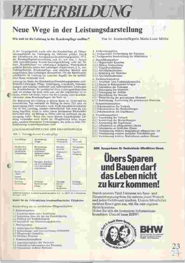 Vorschauseite 1: Neue Wege in der Leistungsdarstellung