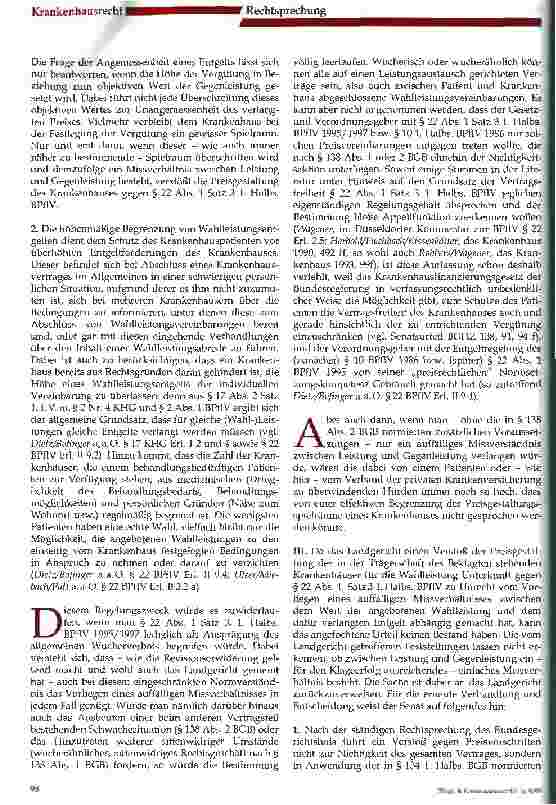 Vorschauseite 2: Angemessenheit von Einzelund Zweibettzimmerzuschlägen