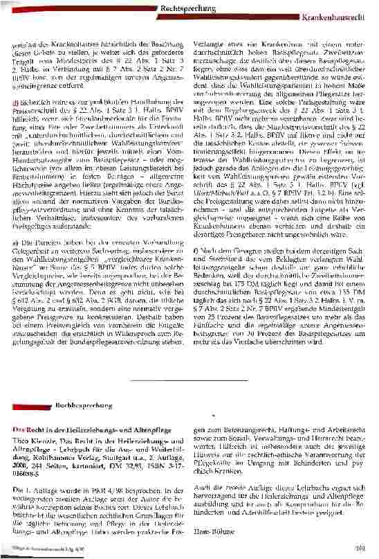 Vorschauseite 5: Angemessenheit von Einzelund Zweibettzimmerzuschlägen