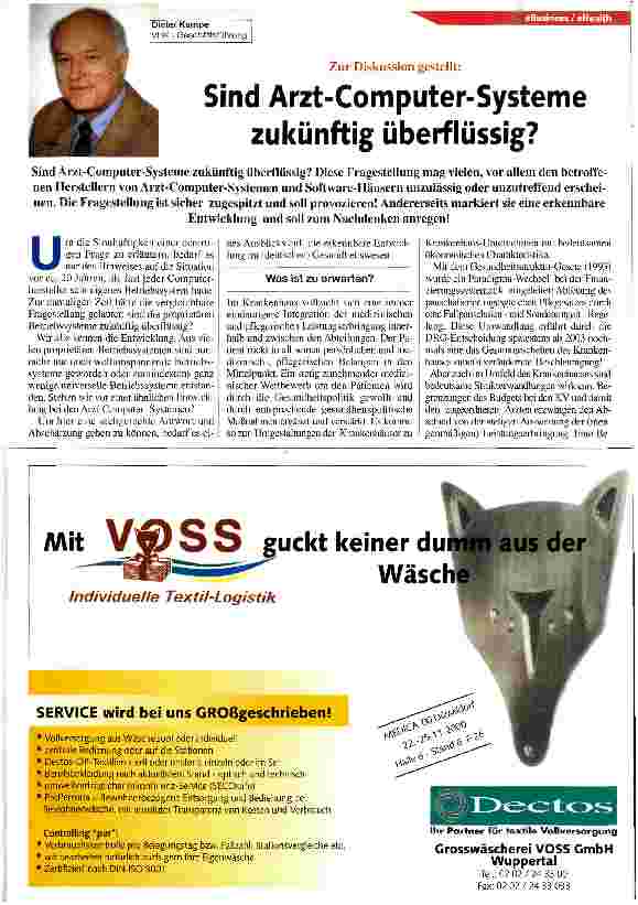 Vorschauseite 1: Sind Arzt-Computer-Systeme zukünftig überflüssig?