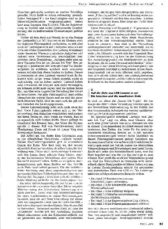 Vorschauseite 2: Leistungsorientierte Bezahlung (LOB) -Das Ende vom Anfang?
