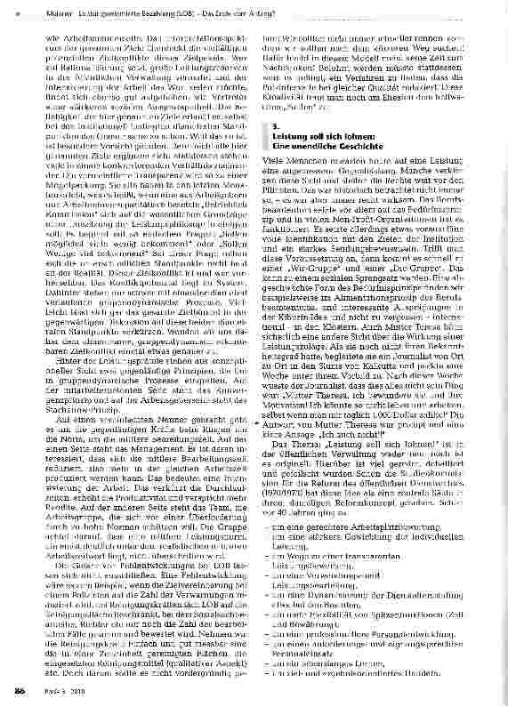 Vorschauseite 3: Leistungsorientierte Bezahlung (LOB) -Das Ende vom Anfang?