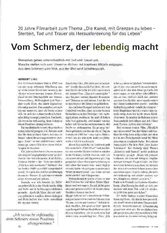 Vorschauseite 1: Vom Schmerz, der lebendig macht