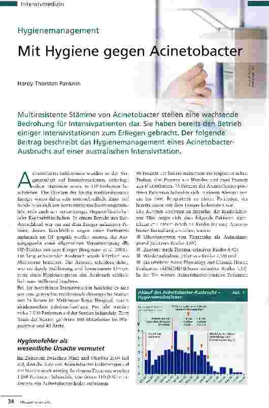 Vorschauseite 1: Mit Hygiene gegen Acinetobacter