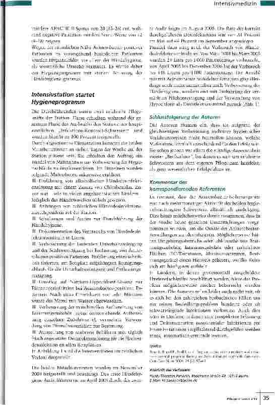 Vorschauseite 2: Mit Hygiene gegen Acinetobacter