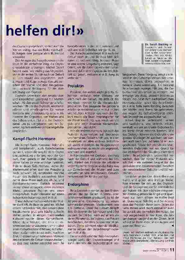Vorschauseite 2: Geburt: Deine Hormone helfen Dir