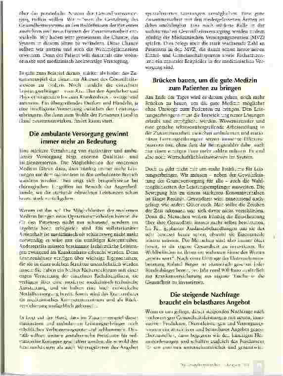 Vorschauseite 2: Unser Gesundheitssystem hat noch Wirtschaftlichkeitsreserven