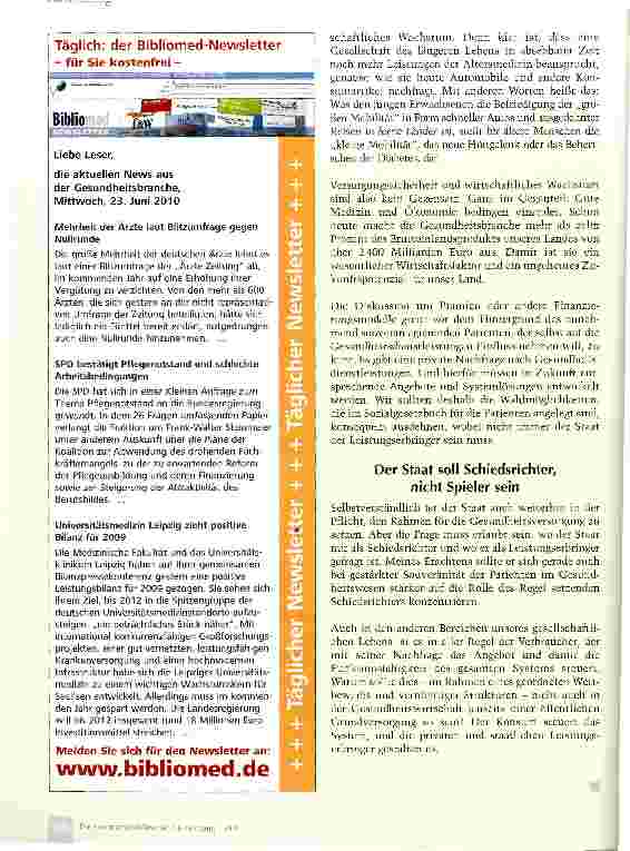 Vorschauseite 3: Unser Gesundheitssystem hat noch Wirtschaftlichkeitsreserven