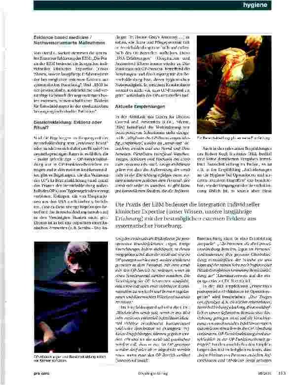 Vorschauseite 2: Mythos Bereichskleidung - zwischen Evidenz und Ritual