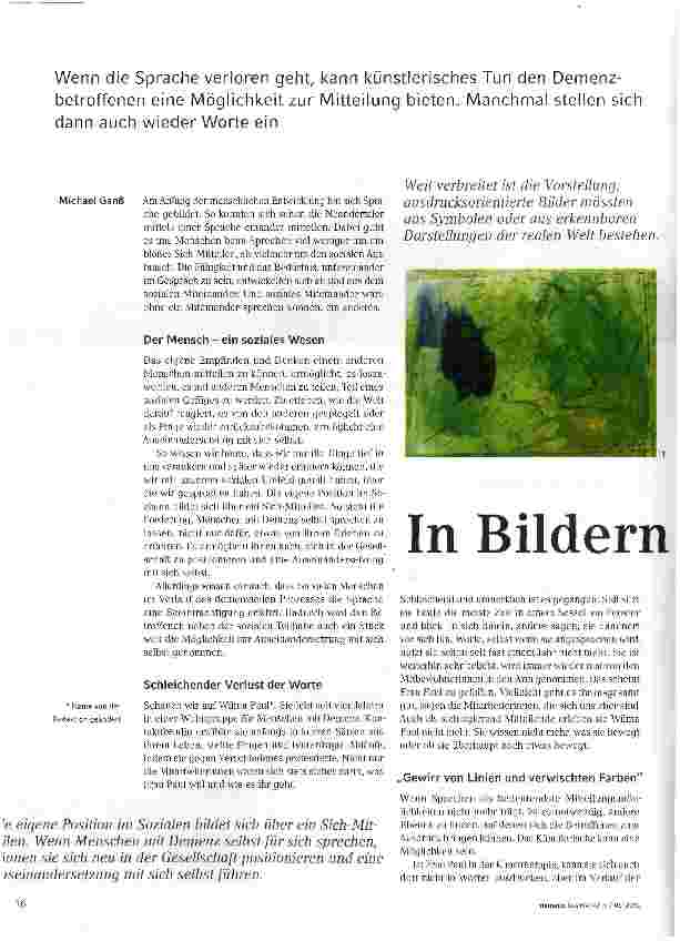 Vorschauseite 1: In Bildern sprechen