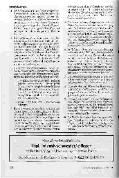 Vorschauseite 4: Beratung und Betreuung von HIV-positiven Personen, AIDS-Patienten und deren Kontaktpersonen
