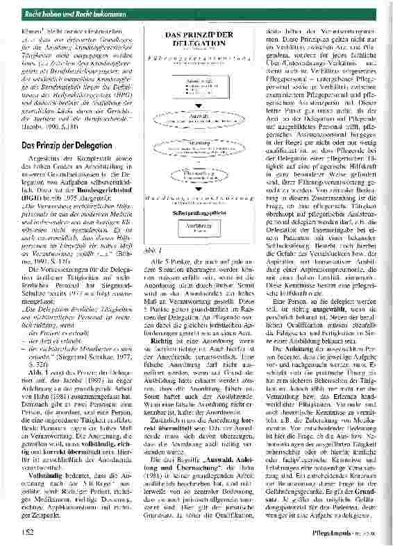 Vorschauseite 2: Recht haben und Recht bekommen sind zweierlei Die Delegation von Aufgaben in der Pflege