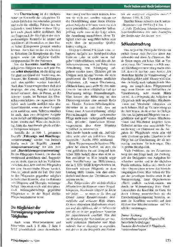 Vorschauseite 3: Recht haben und Recht bekommen sind zweierlei Die Delegation von Aufgaben in der Pflege
