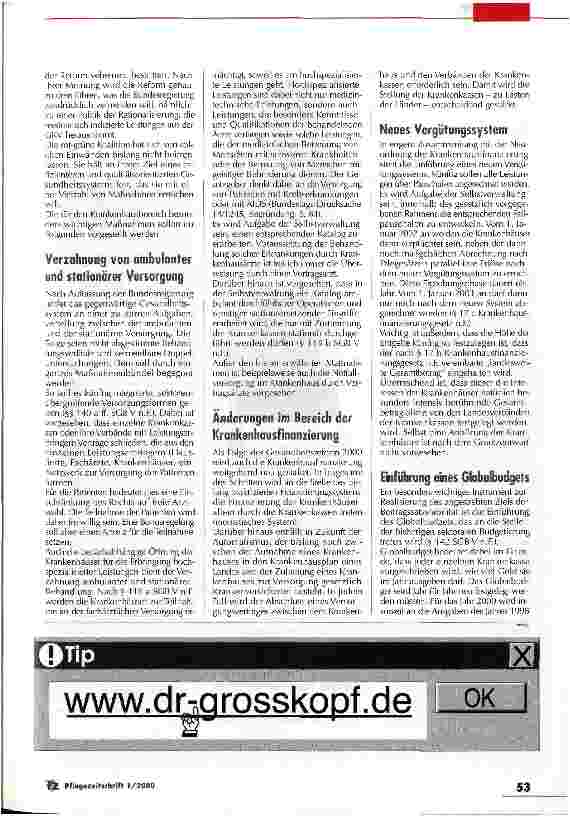 Vorschauseite 2: Die Gesundheitsreform 2000 und ihre Folgen für den Krankenhausbereich