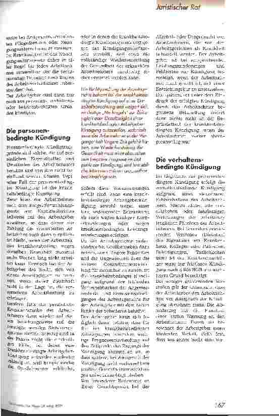 Vorschauseite 2: Kündigungsschutz im Arbeitsverhältnis Teil 1