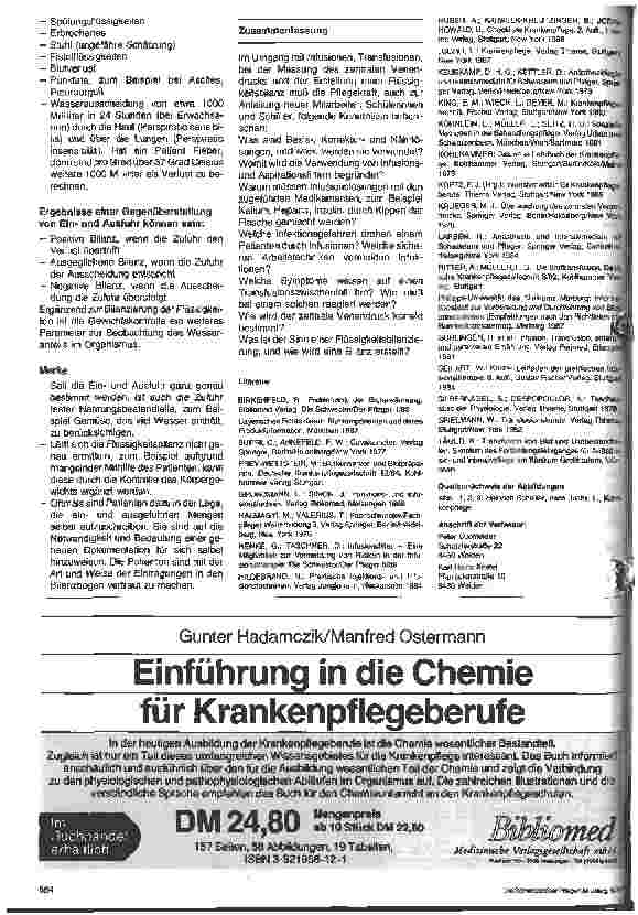 Vorschauseite 4: Pflege in Therapie und Diagnostik 6. Folge: Zentraler Venendruck und Flüssigkeitsbilanzierung