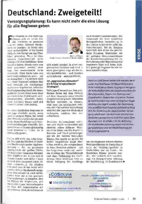 Vorschauseite 1: Deutschland: Zweigeteilt!