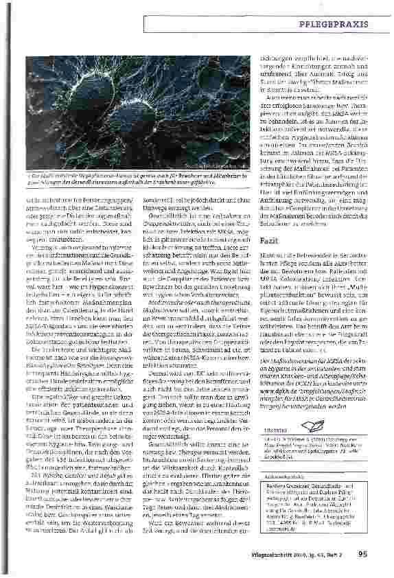 Vorschauseite 2: Verbreitung von MRSA vermeiden