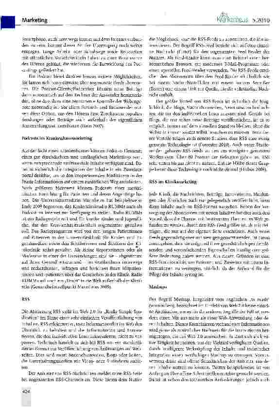 Vorschauseite 6: Web-2.0-Anwendungen und Krankenhausmarketing