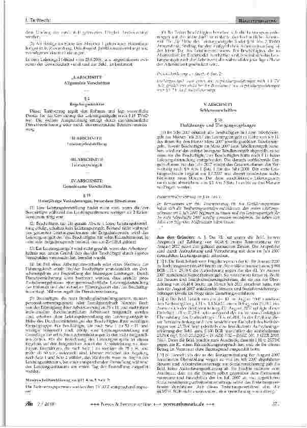 Vorschauseite 2: Altersteilzeit - Blockmodell - pauschales Leistungsentgelt - LeistungsTV-Bund