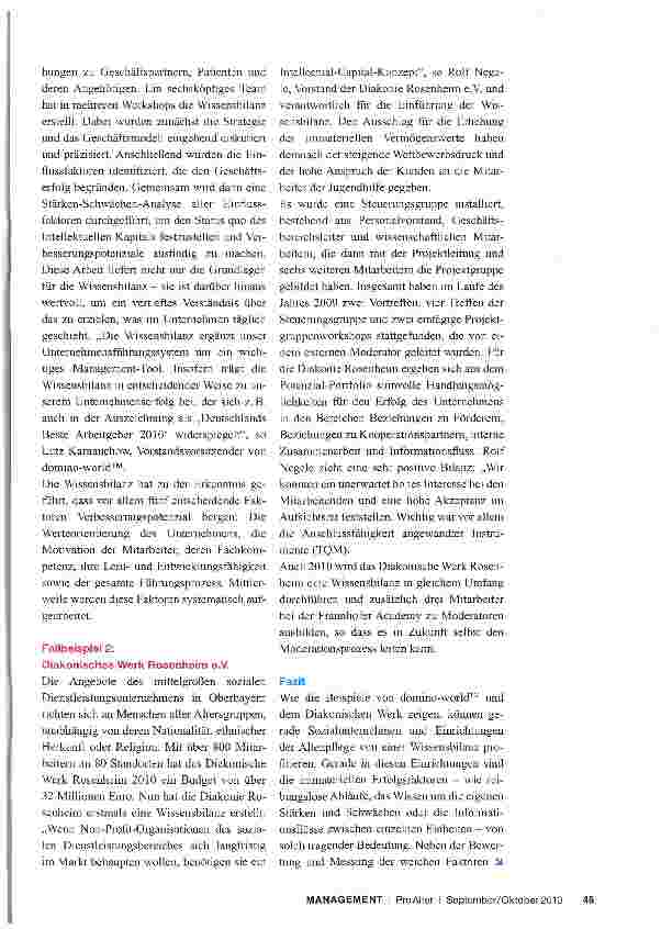 Vorschauseite 4: Wissensbilanz in der Management-Praxis Mitarbeitende sind das wichtigste Kapital