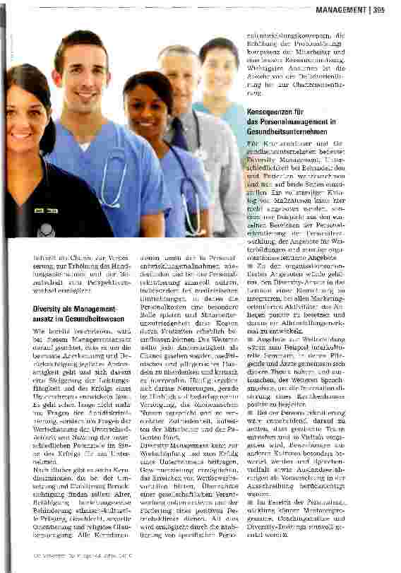 Vorschauseite 2: Personelle Vielfalt beeinflusst Management und Patientenbetreuung