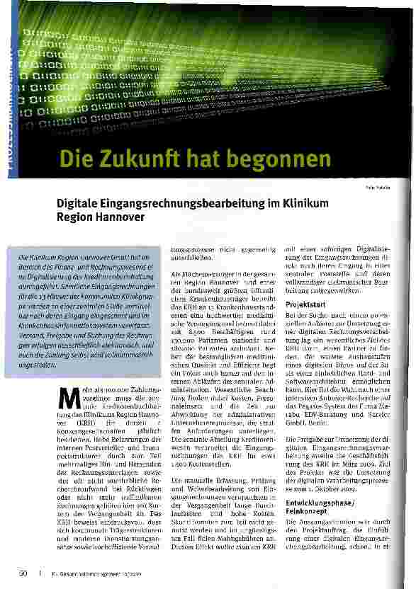 Vorschauseite 1: Die Zukunft hat begonnen
