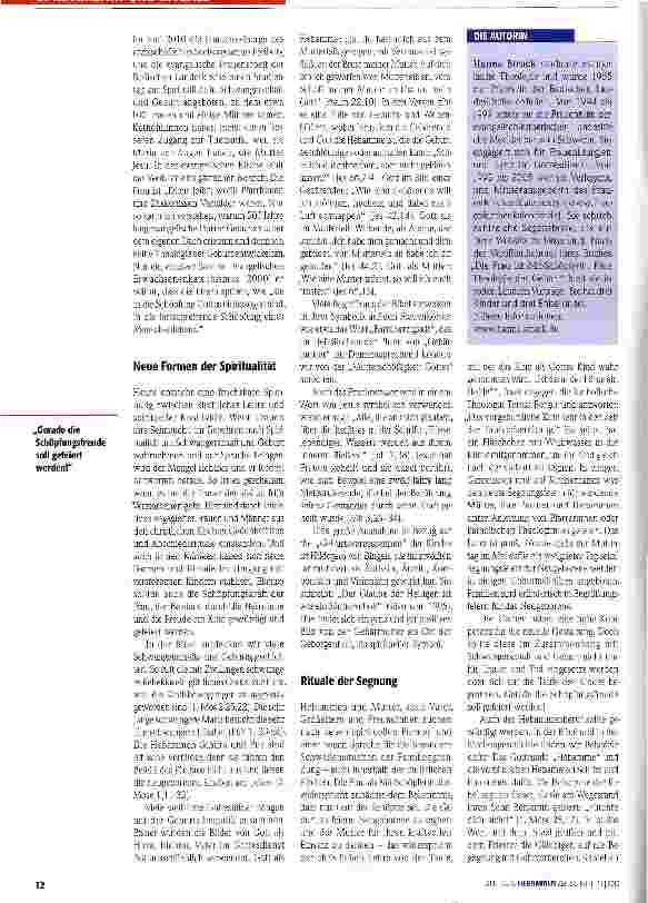 Vorschauseite 3: Von der Geburtsvergessenheit zur Schöpfungsfeier