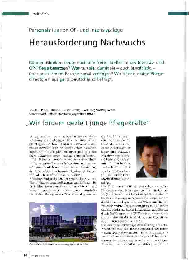 Vorschauseite 1: Herausforderung Nachwuchs