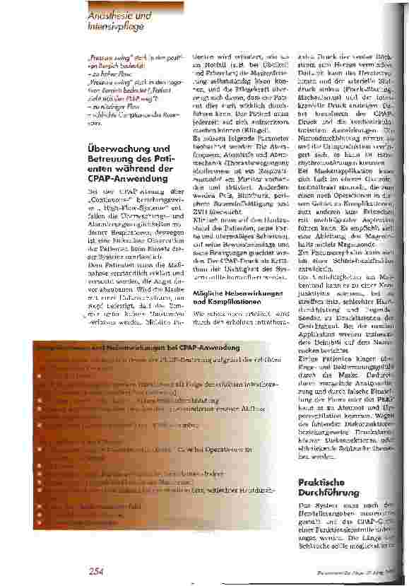 Vorschauseite 5: Atemhilfe und -therapie CPAP Beatmung