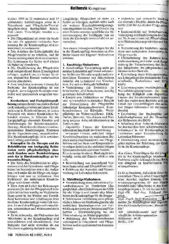 Vorschauseite 2: Vorschläge zur Verbesserung der Pflegesituation