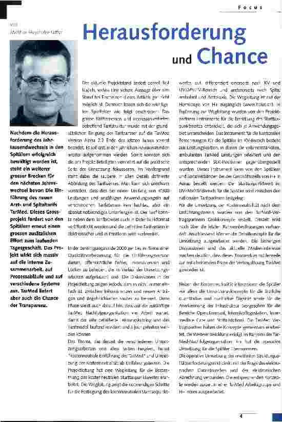 Vorschauseite 1: Herausforderung und Chance