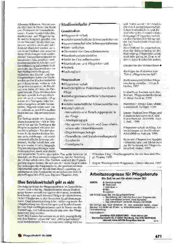 Vorschauseite 2: Aufgabenfelder von PflegeexpertInnen sind vielseitig