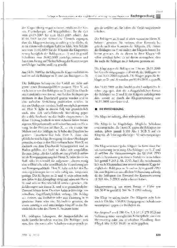 Vorschauseite 3: Zur Frage der Beweislastumkehr bei einer möglichen Pflichtverletzung durch das Pflegepersonal