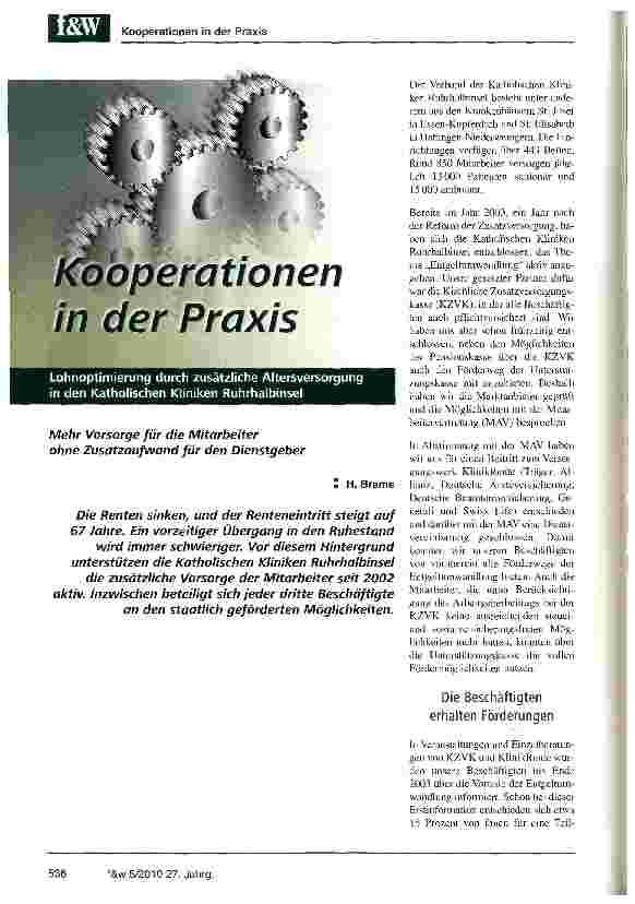 Vorschauseite 1: Kooperationen in der Praxis