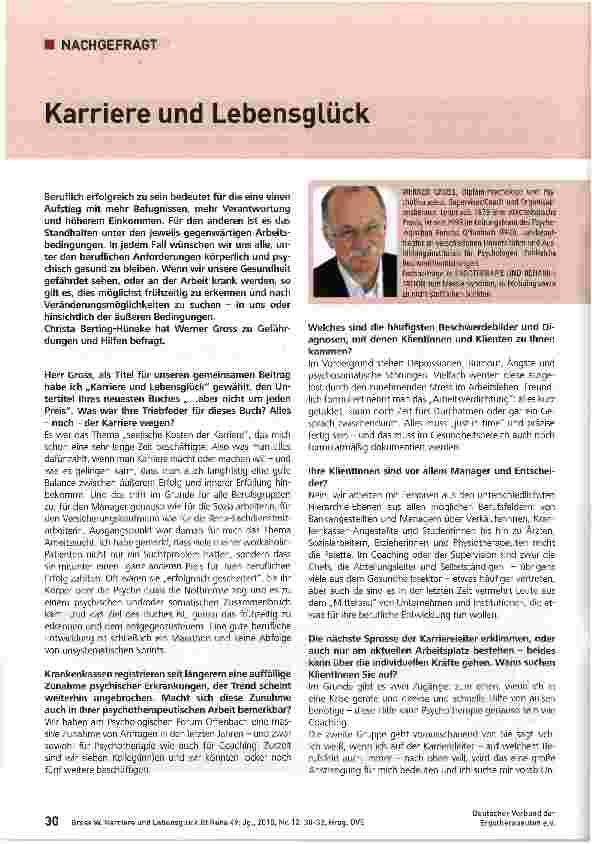 Vorschauseite 1: Karriere und Lebensglück