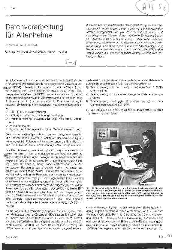 Vorschauseite 1: Datenverarbeitung für Altenheime